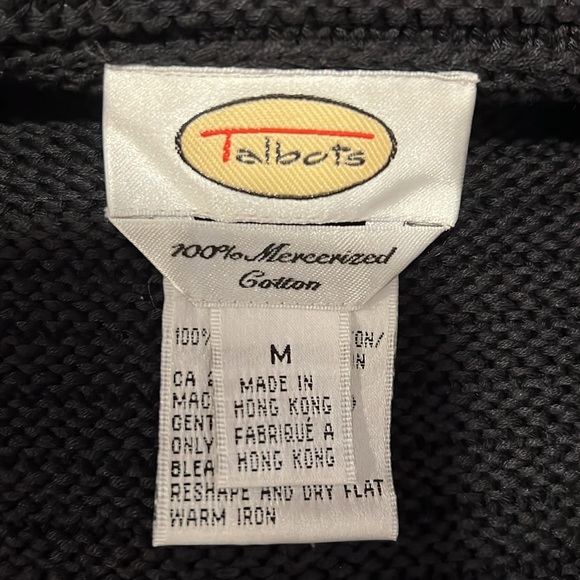 Talbots 100% Mercerized Cotton Heavy Button Up Sweater - Picture 12 of 13